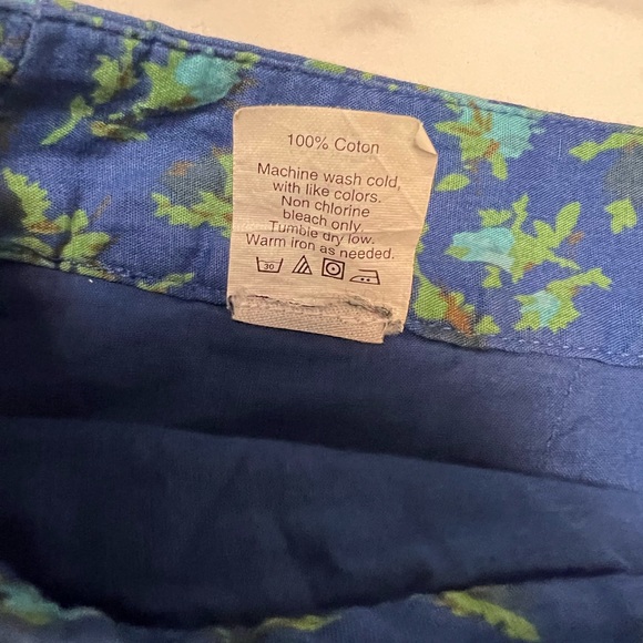 Madewell Broadway & Broome Shorts Blue Rosettes Boho Preppy Floral Inseam 3" - Picture 2 of 6
